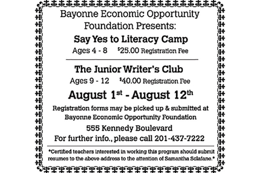 Say Yes to Literacy Camp and The Junior Writer’s Club Events