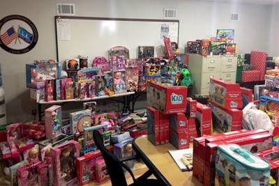 Generous donations for our Christmas Toys for Tots Drive