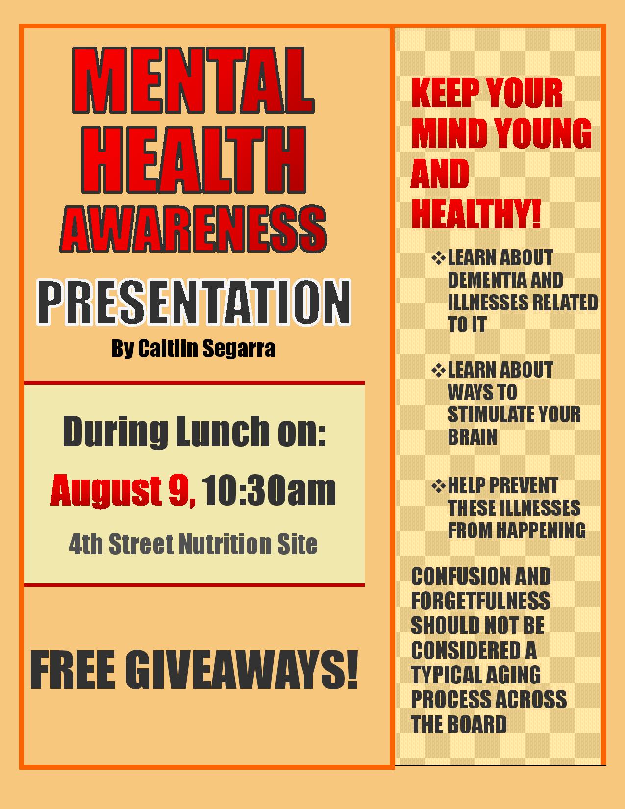 Mental Health Awareness Presentation Bayonne Economic Opportunity 