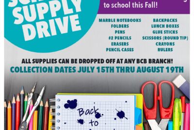 BCB Bank’s Annual School Supply Drive